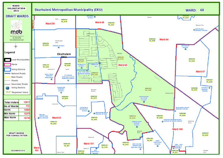Ekurhuleni Ward Numbers Overview | PDF