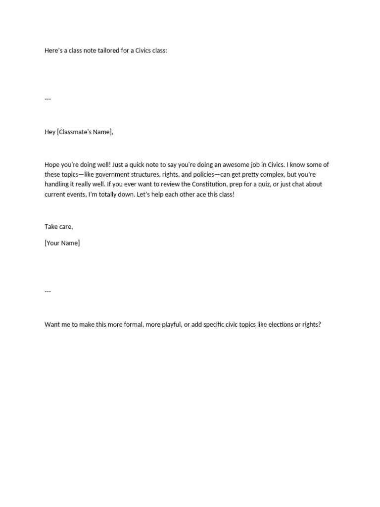 Class Note | PDF