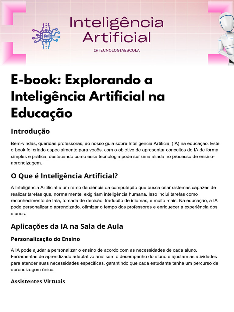 IA na Educação: Guia Prático para Professores | PDF | Inteligência ...