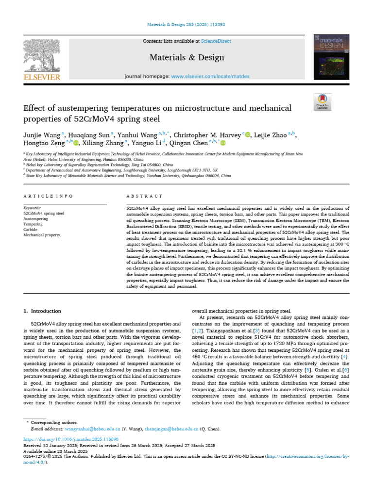 Austempering Effects on 52CrMoV4 Steel | PDF | Steel | Fracture