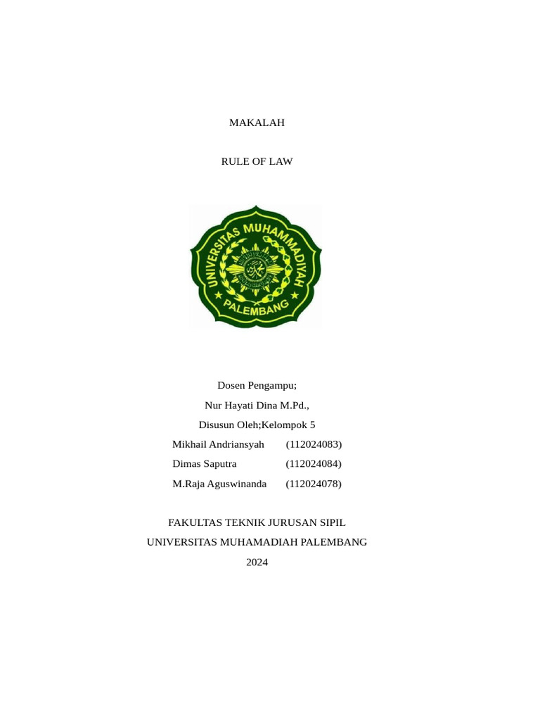 Memahami Konsep Rule of Law di Indonesia | PDF