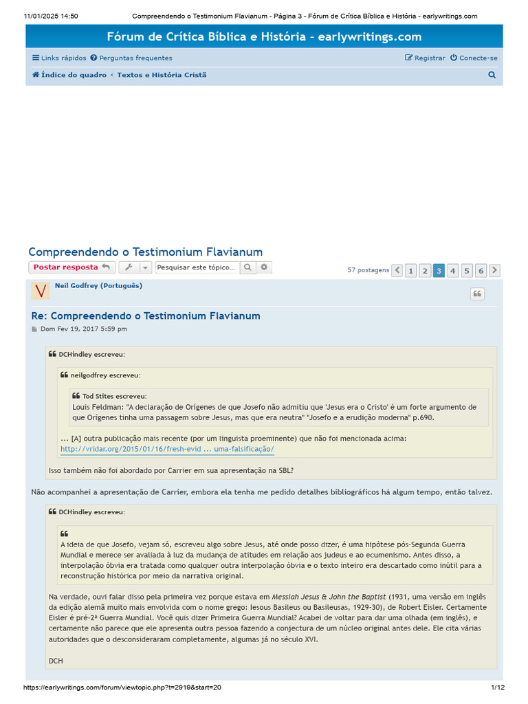 Análise do Testimonium Flavianum | PDF | Jesus | Eusébio