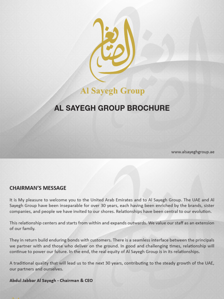 Al Sayegh Group Overview and Services | PDF | United Arab Emirates ...