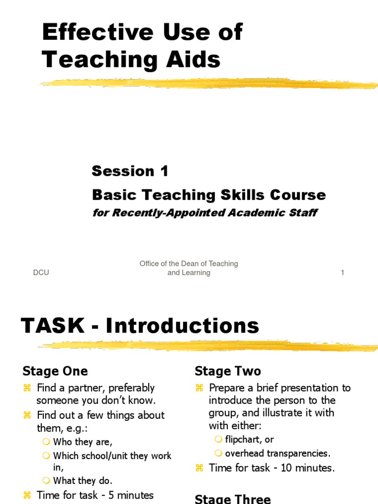 Session 01 Teaching Aids Learning Teachers