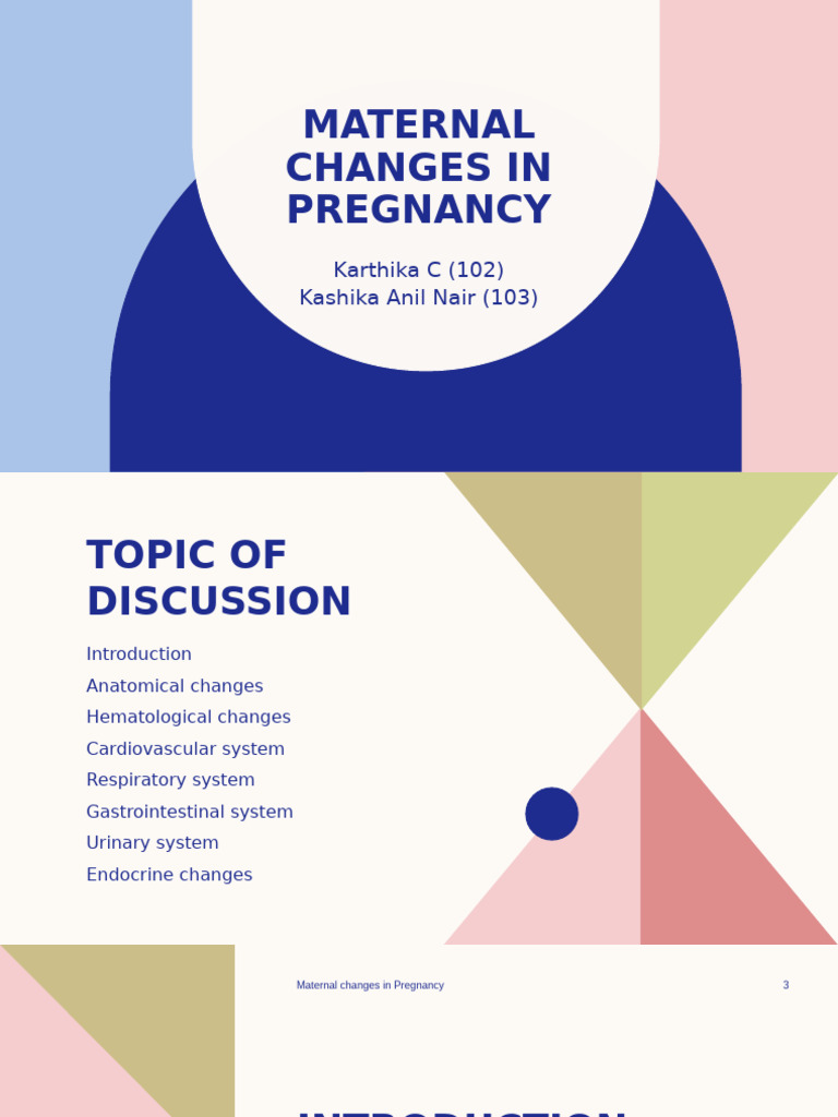 Maternal Changes During Pregnancy | PDF | Uterus | Gastrointestinal Tract