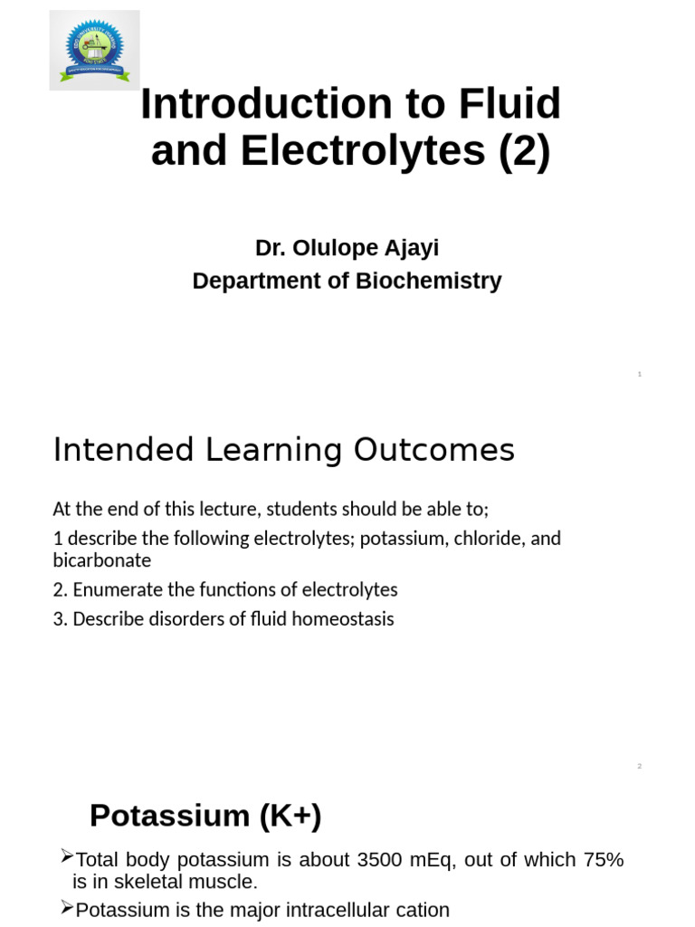 Fluid and Electrolyte Balance Overview | PDF | Dehydration | Electrolyte