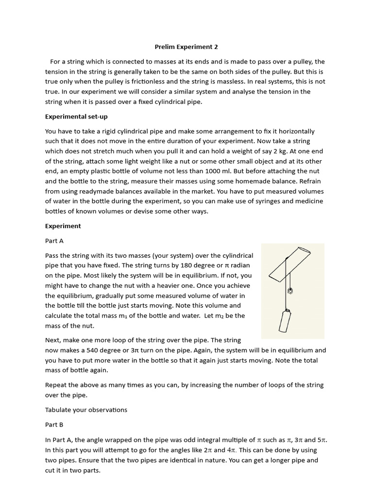 Tension Analysis in String Over Pulley | PDF | Tension (Physics)