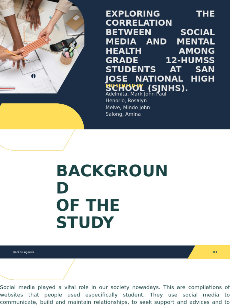 Research Proposal Business Presentation in Dark Blue Yellow Geometric ...