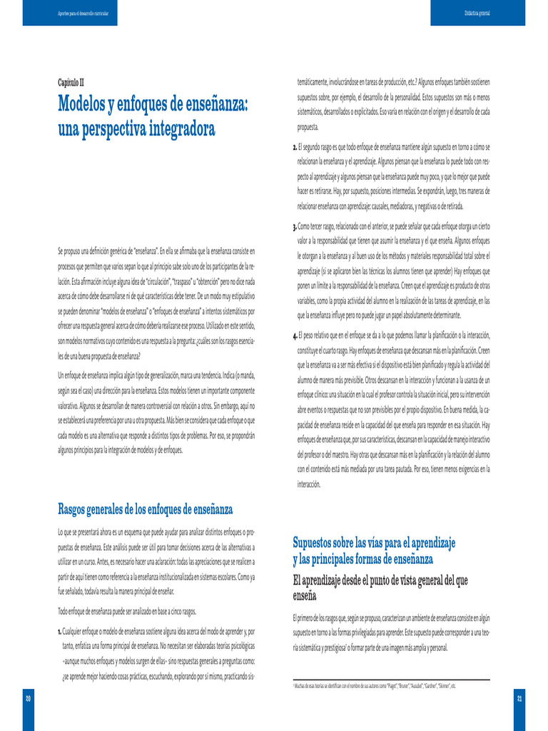 Modelos de Enseñanza en Didáctica General | PDF | Enseñando | Aprendizaje