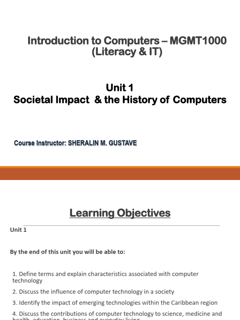 History and Impact of Computer Technology | PDF | Integrated Circuit ...