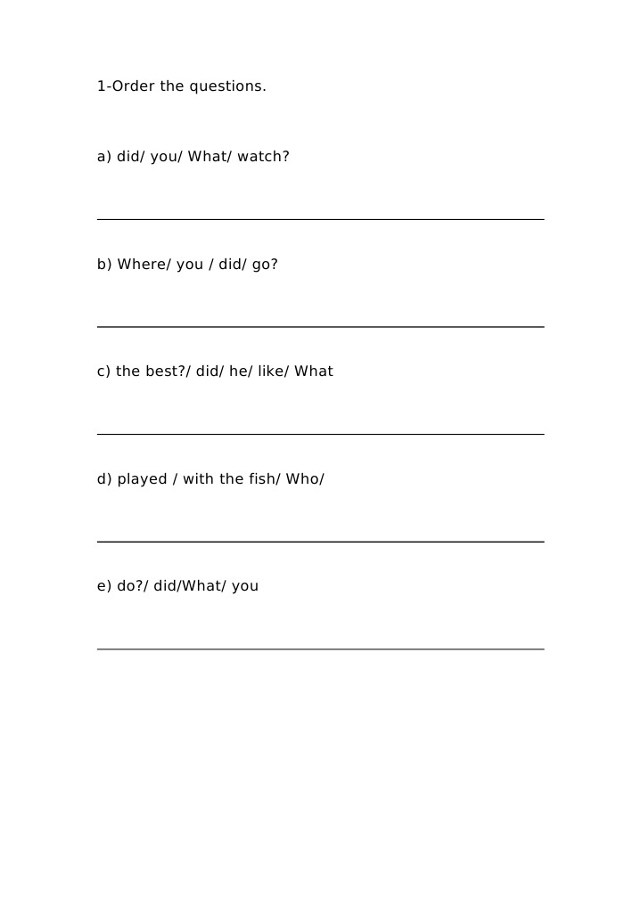 Question Ordering Guide | PDF
