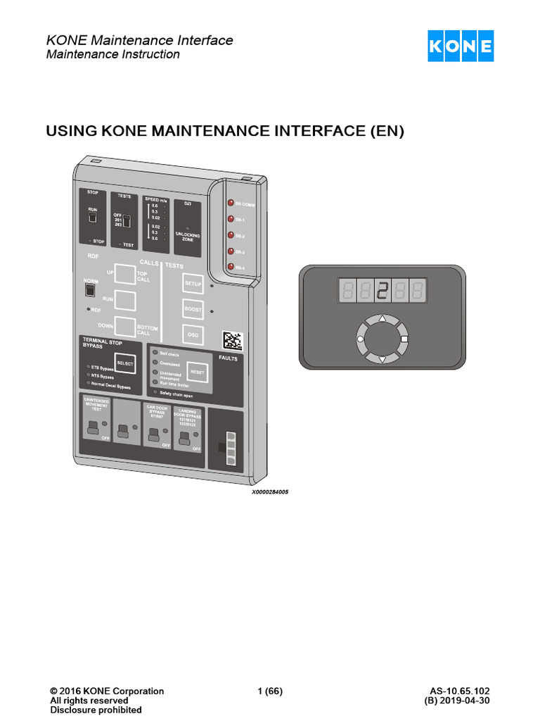 KONE Maintenance Interface Guide | PDF | Menu (Computing) | Elevator