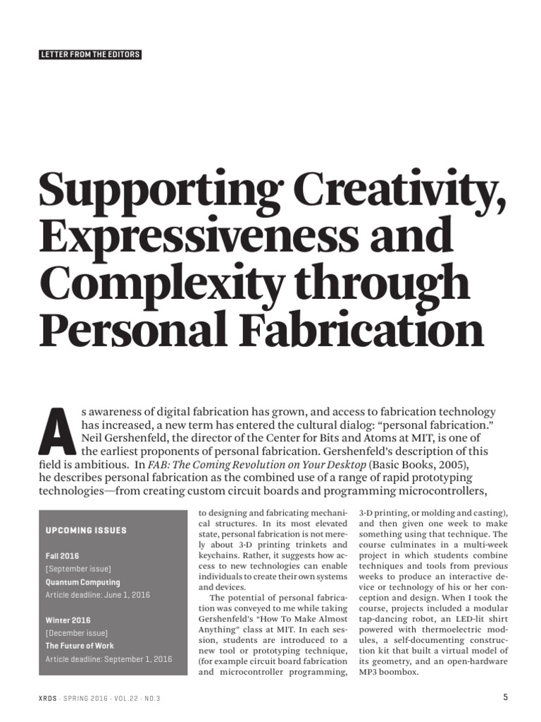 Supporting Creativity, Expressiveness and Complexity Through Personal ...