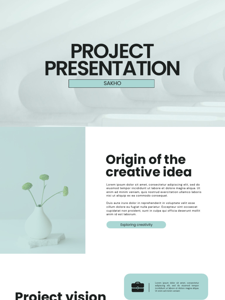 Blue Minimalist Project Overview | PDF