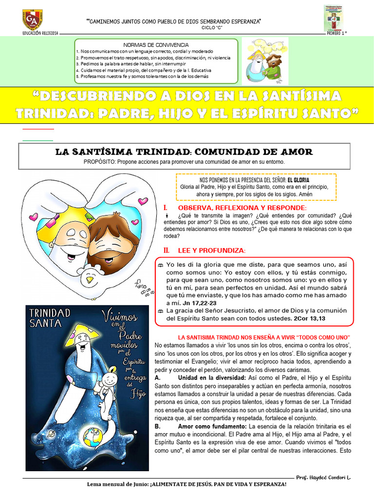 La Trinidad: Comunidad de Amor Infantil | PDF | Amor | Trinidad