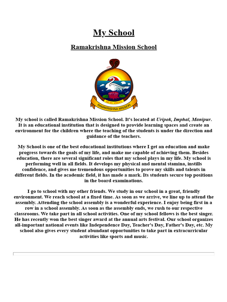 My School, Really Amazing | PDF