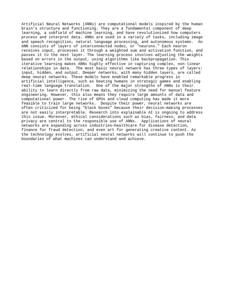 Understanding Artificial Neural Networks | PDF