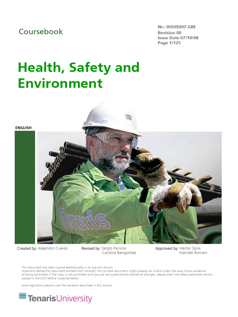 Tenaris Health, Safety, and Environment Guide | PDF | Waste | Waste ...
