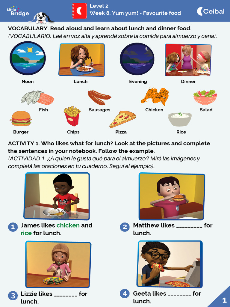 HO Level 2 Week 8 Yum Yum! - Favourite Food - 2024 | PDF
