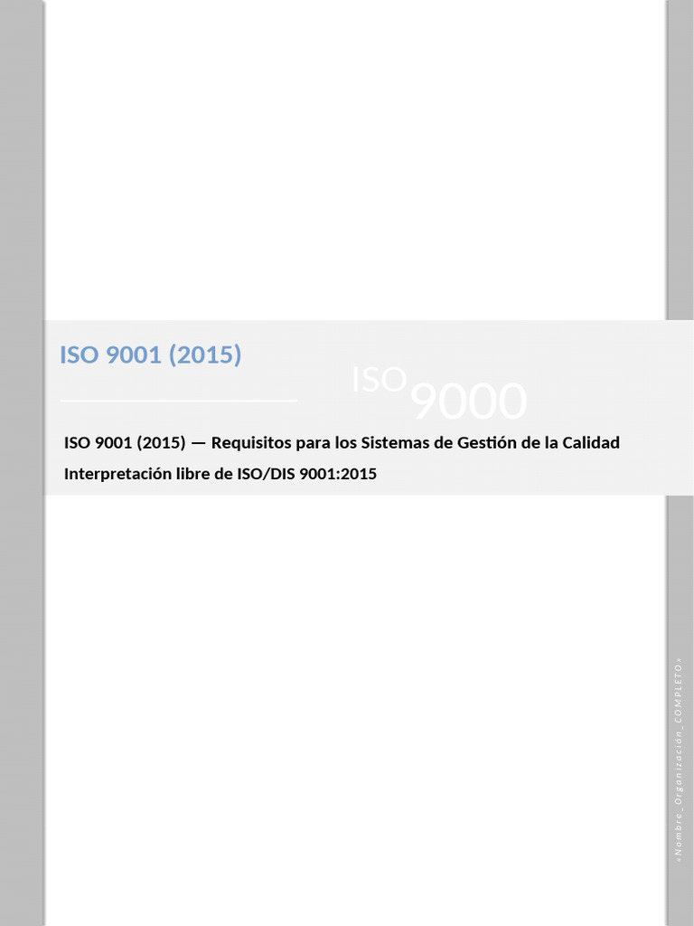 0-Iso 9001-2015 Requisitos SGC | PDF | Sistema de manejo de calidad ...