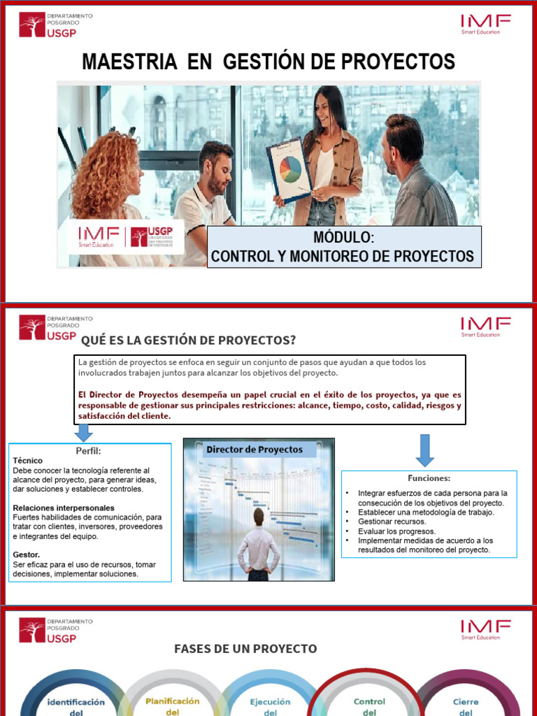 Clases Monitoreo Y Control 2 Parte Pdf Gestión De Proyectos