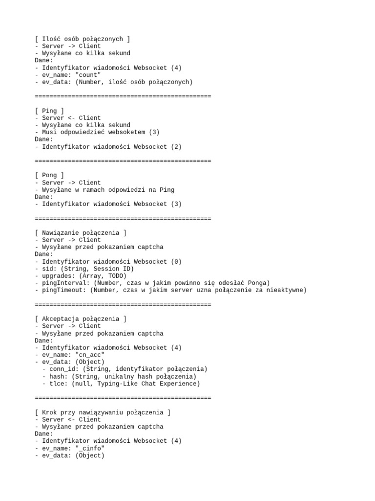 How Websockets Work in 6obcy | PDF