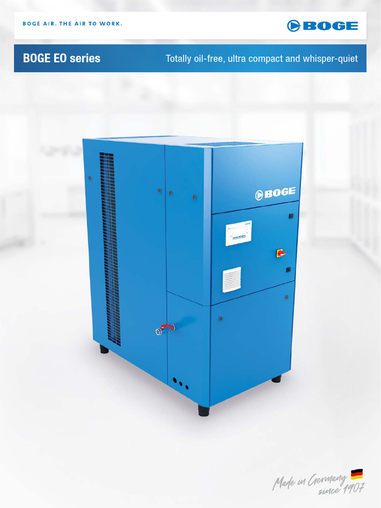 BOGE EO Series: Oil-Free Scroll Compressors | PDF | Clothes Dryer ...