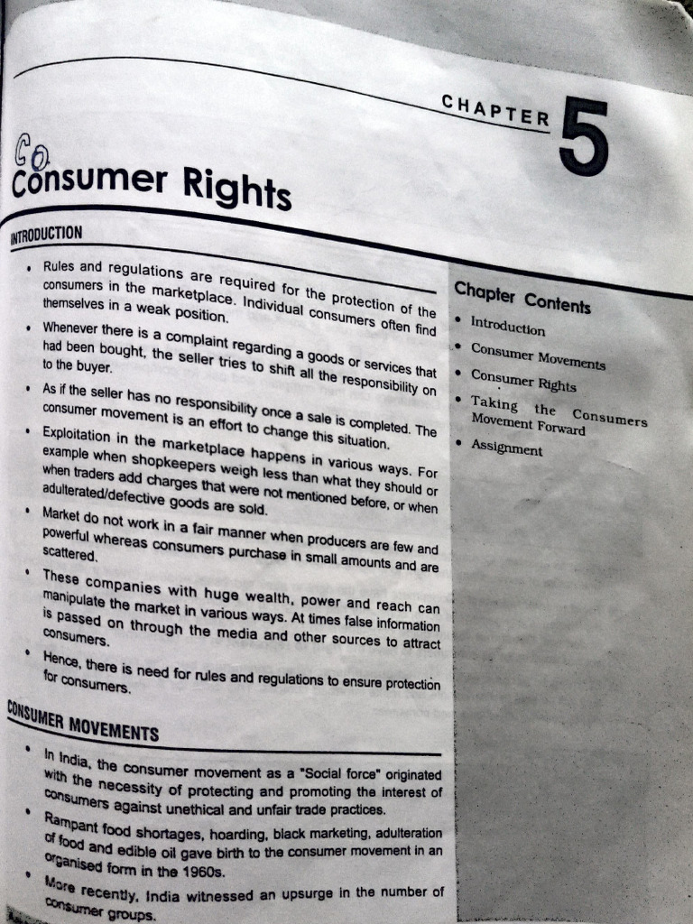 Class 10 Chapter 5 Consumer Rights | PDF | Consumer Protection | Justice