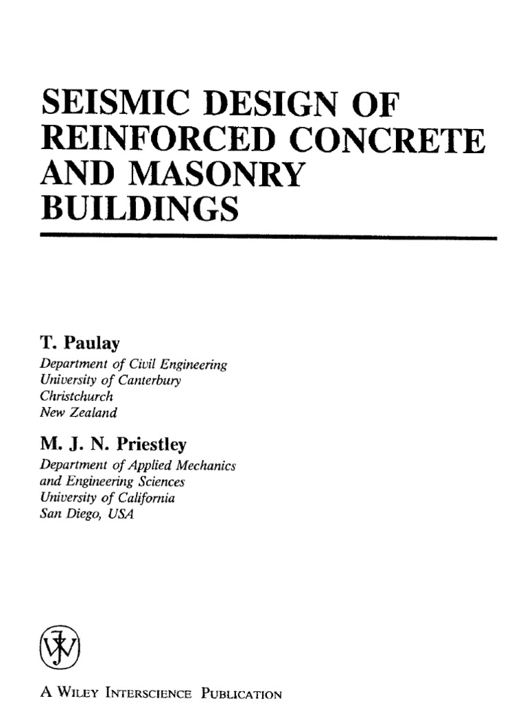 Seismic Design of Reinforced Concrete and Masonry Buildings | PDF ...
