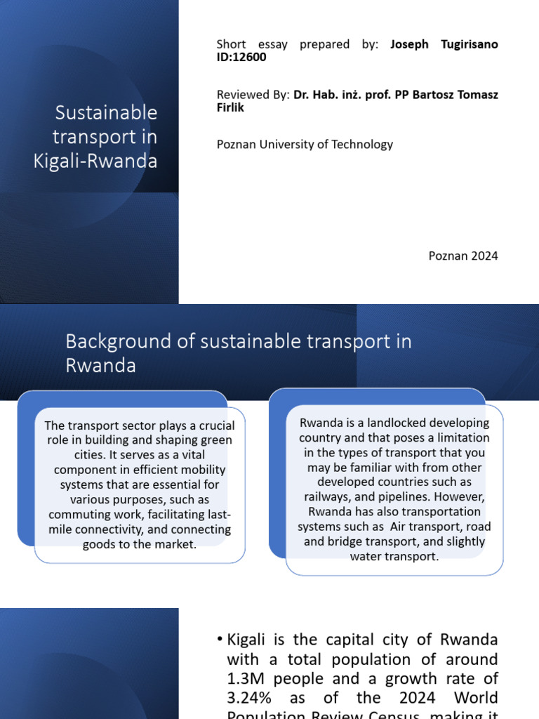 Sustainable Transport in Kigali, Rwanda | PDF | Sustainable Transport ...
