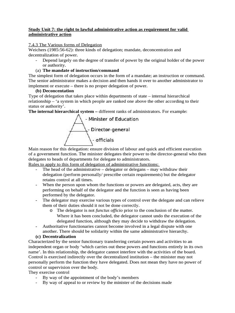 Study Unit 7 | PDF | Administrative Law | Governance