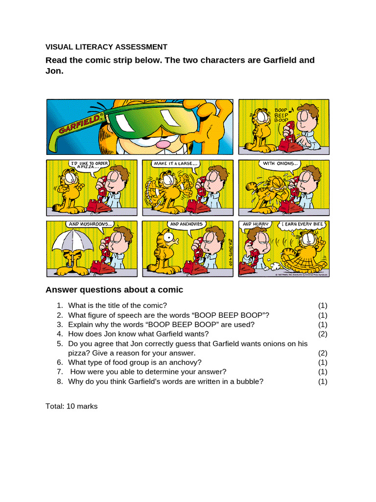 Grade 8 Visual Literacy Assessment | PDF