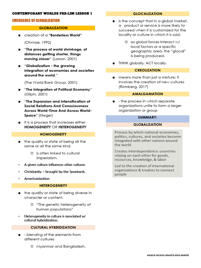 Understanding Globalization and Nation-States | PDF | Bretton Woods ...