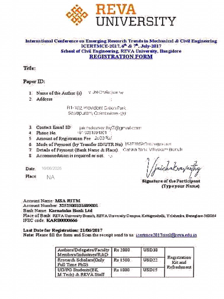 Reva University.in | PDF