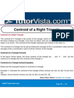 Centroid of A Right Triangle