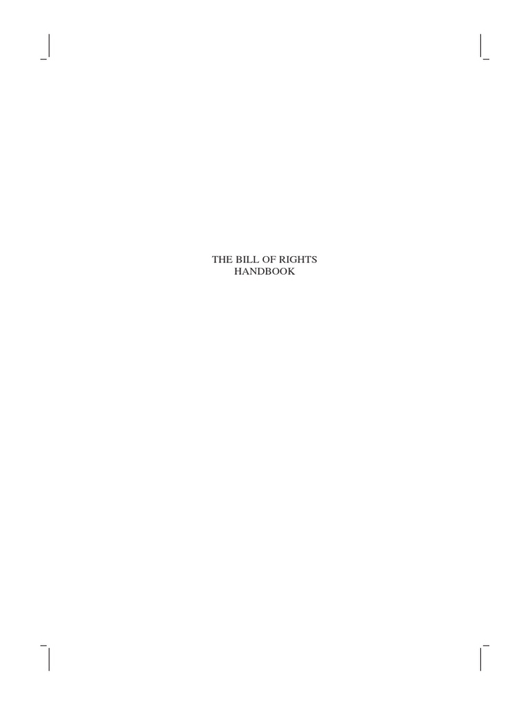Bill of Rights Handbook | PDF