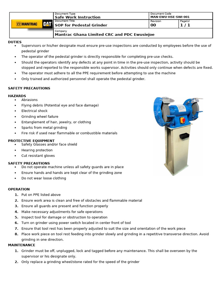 What are 10 Safety Precautions before Using a Grinding Machine? Essential Tips