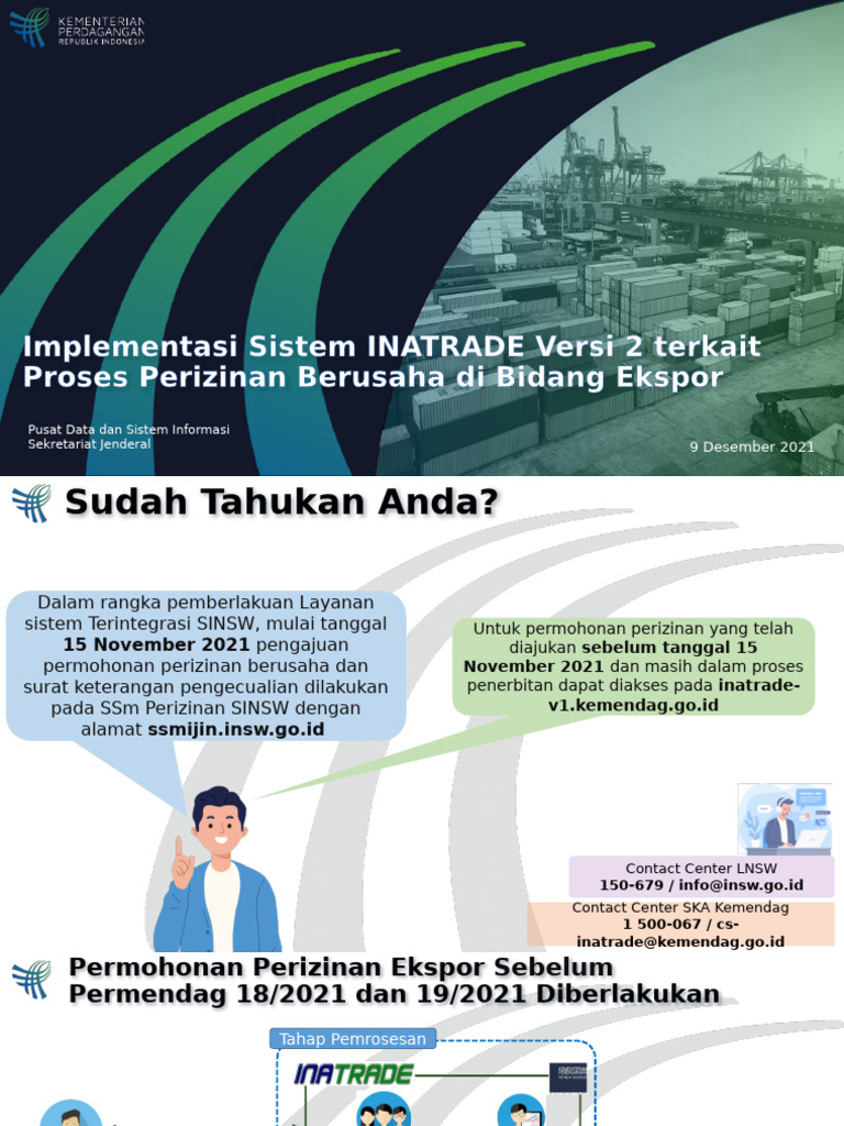 Perizinan Ekspor Melalui INATRADE 2 | PDF
