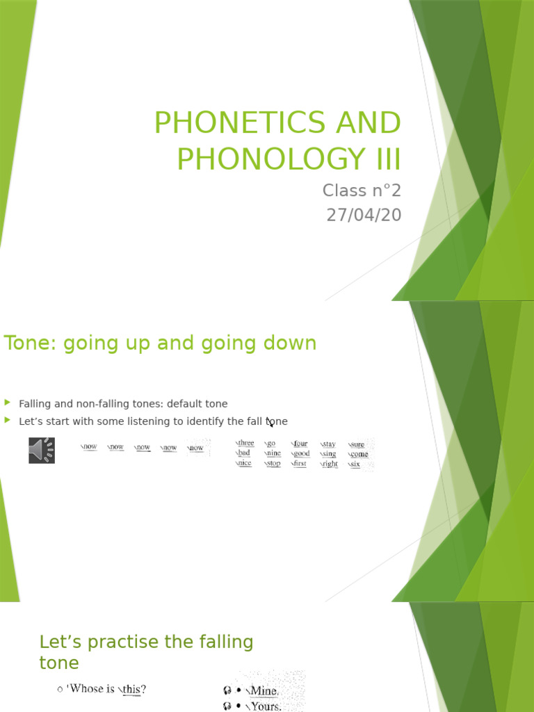 Phonetics: Mastering Tone Variations | PDF