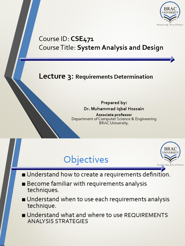 Lecture 03 Requirements Determination | PDF | System | Computing