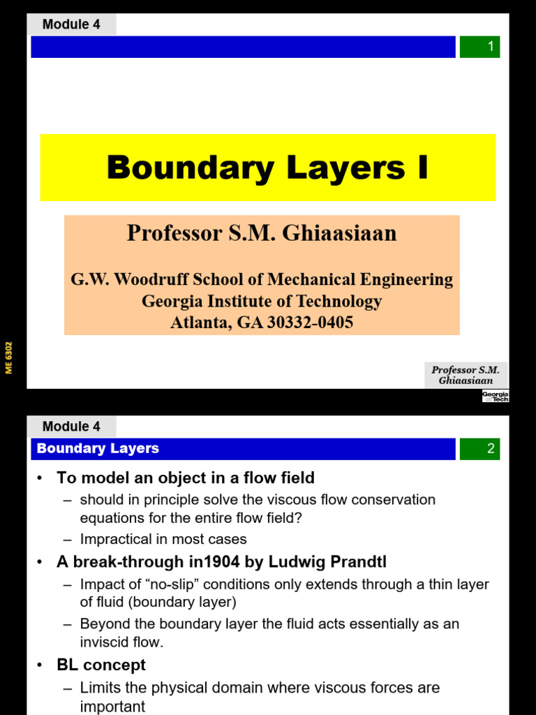 4-Boundary Layers 1 V5 | PDF | Boundary Layer | Fluid Dynamics