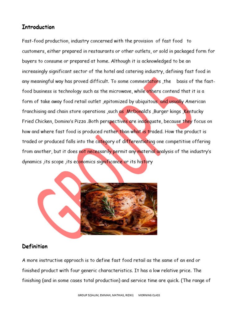 Fast Food Industry Overview and Trends | PDF | Fast Food | Hamburgers