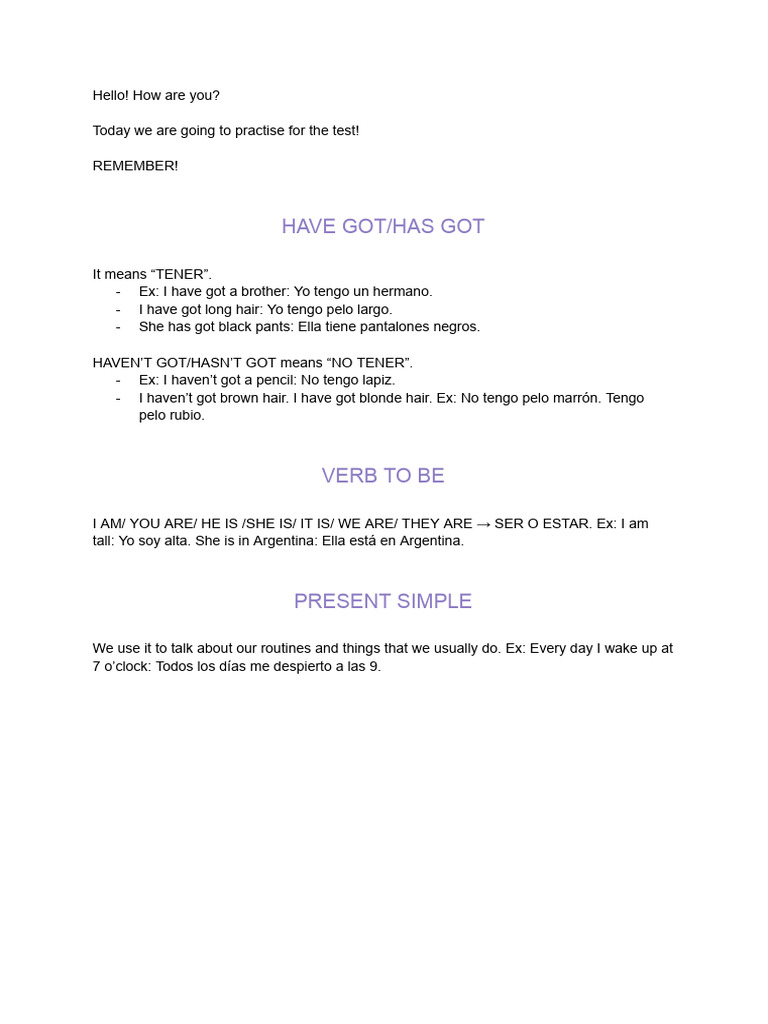 English Grammar Practice: Have Got | PDF
