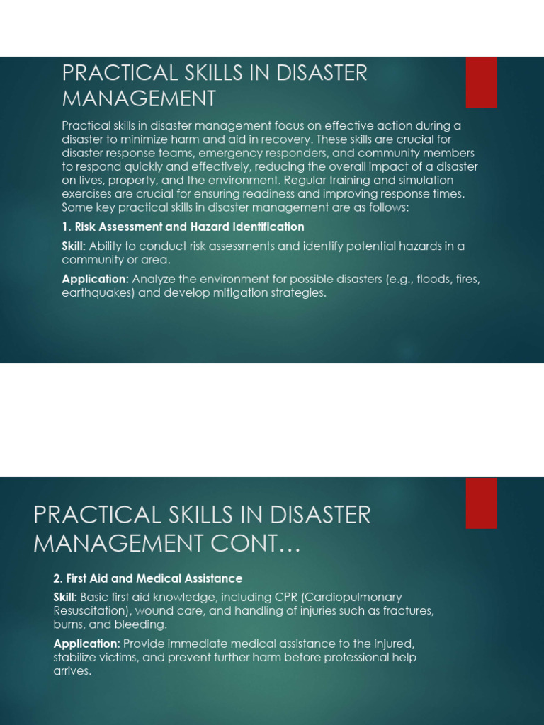 Essential Skills for Disaster Management | PDF | Emergency Management ...