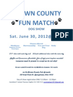 2012 Dog Fun Match Flyer