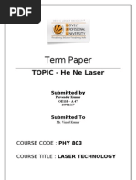 Download He Ne Laser by Parvender Kumar SN88867785 doc pdf