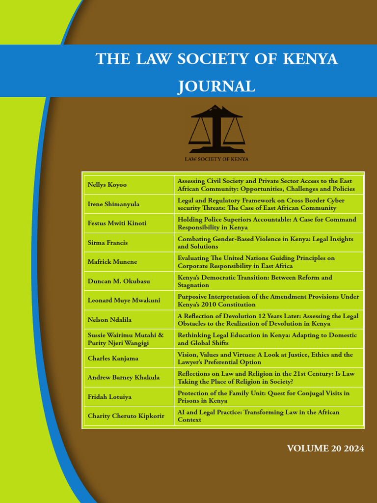 Law Society of Kenya Journal 2024 | PDF | Computer Security | Security