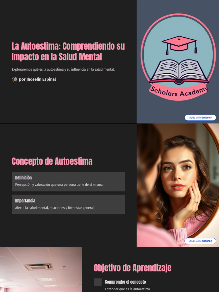Impacto de la Autoestima en la Salud Mental | PDF