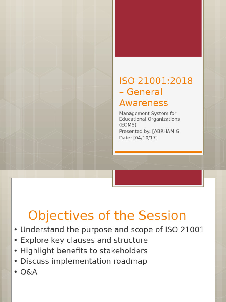 ISO 21001:2018 Overview and Benefits | PDF | Performance Appraisal ...
