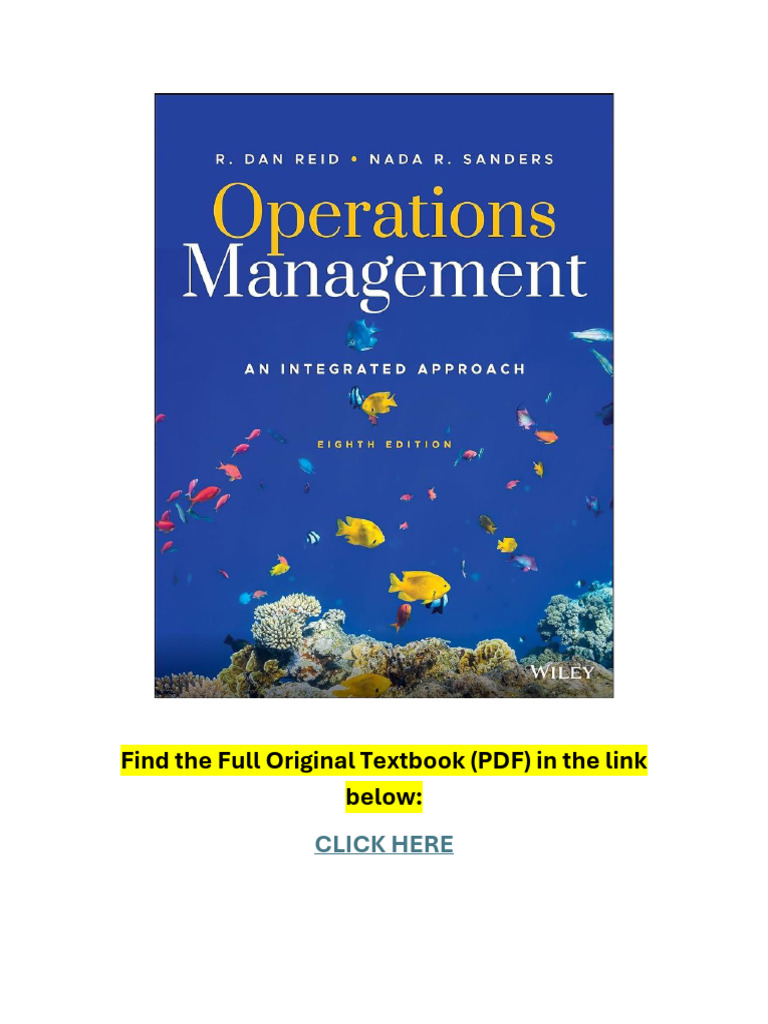 Operations Management an Integrated Approach 8th Edition